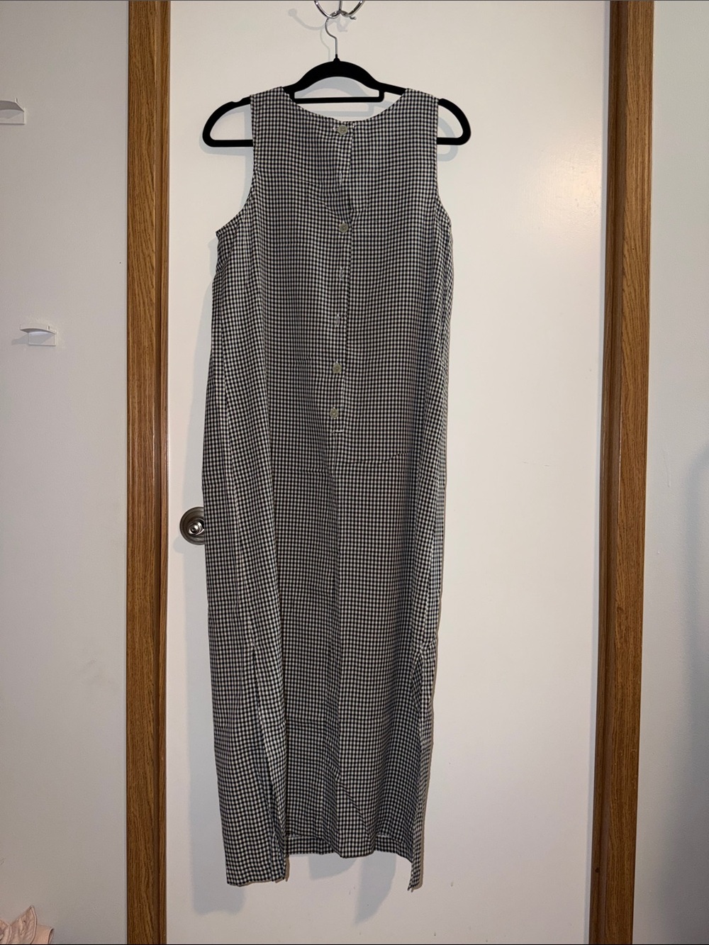 Kathie Lee Collection Black and White Gingham Maxi Dress - Picture 4 of 5